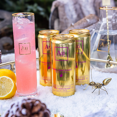 Au Pink Lemonade Cans - Au Vodka