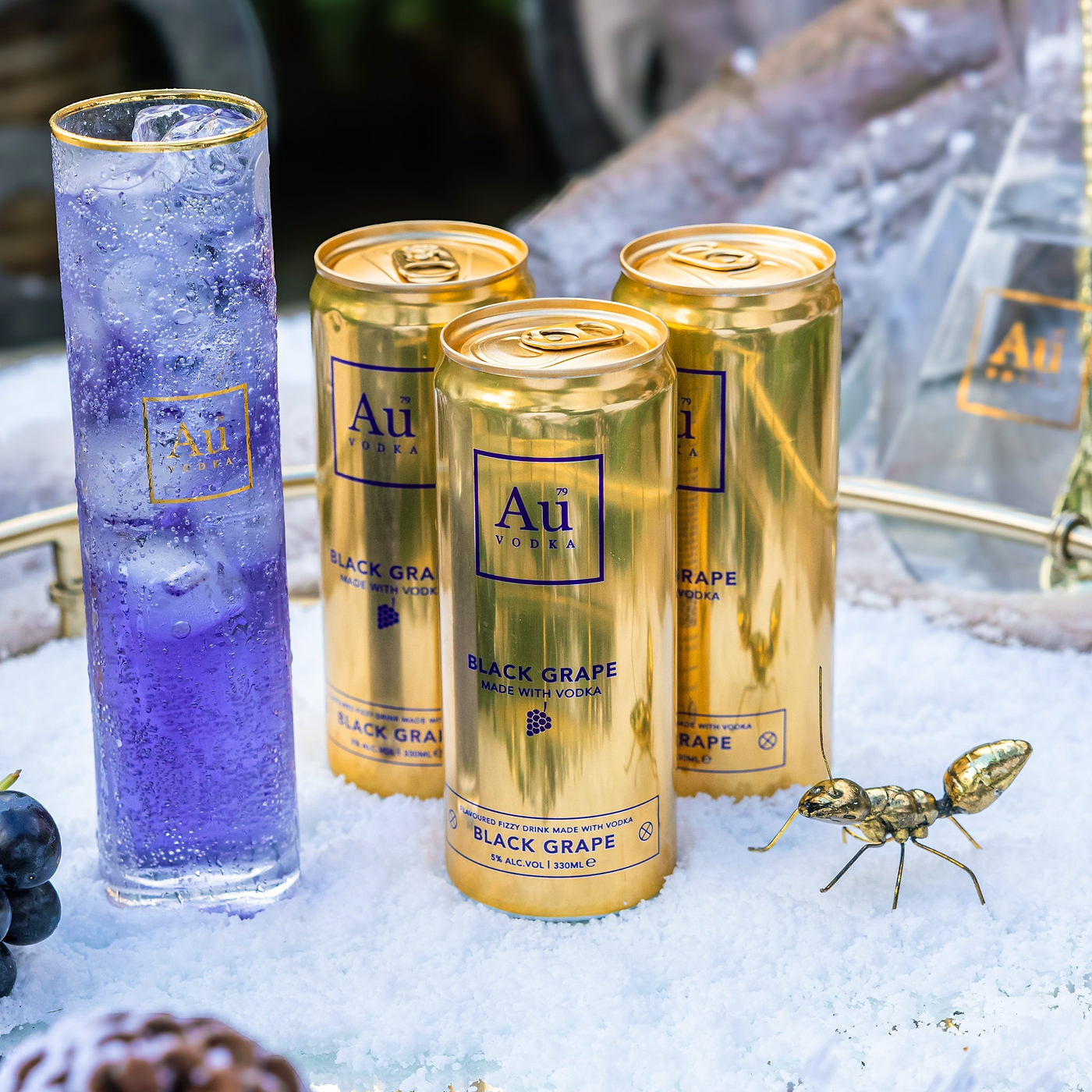 Au Black Grape Cans - Au Vodka