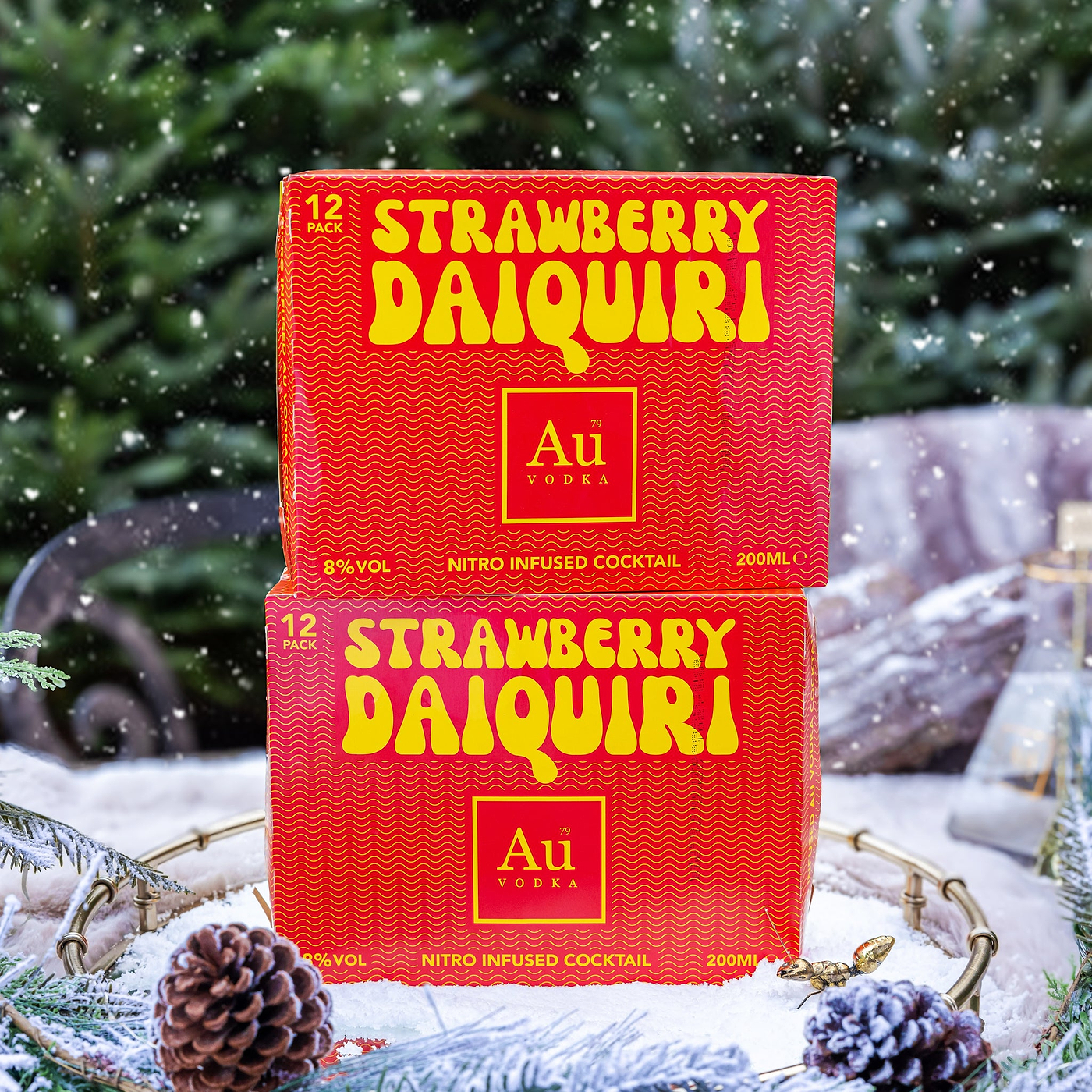 Au Strawberry Daiquiri Cans - Au Vodka