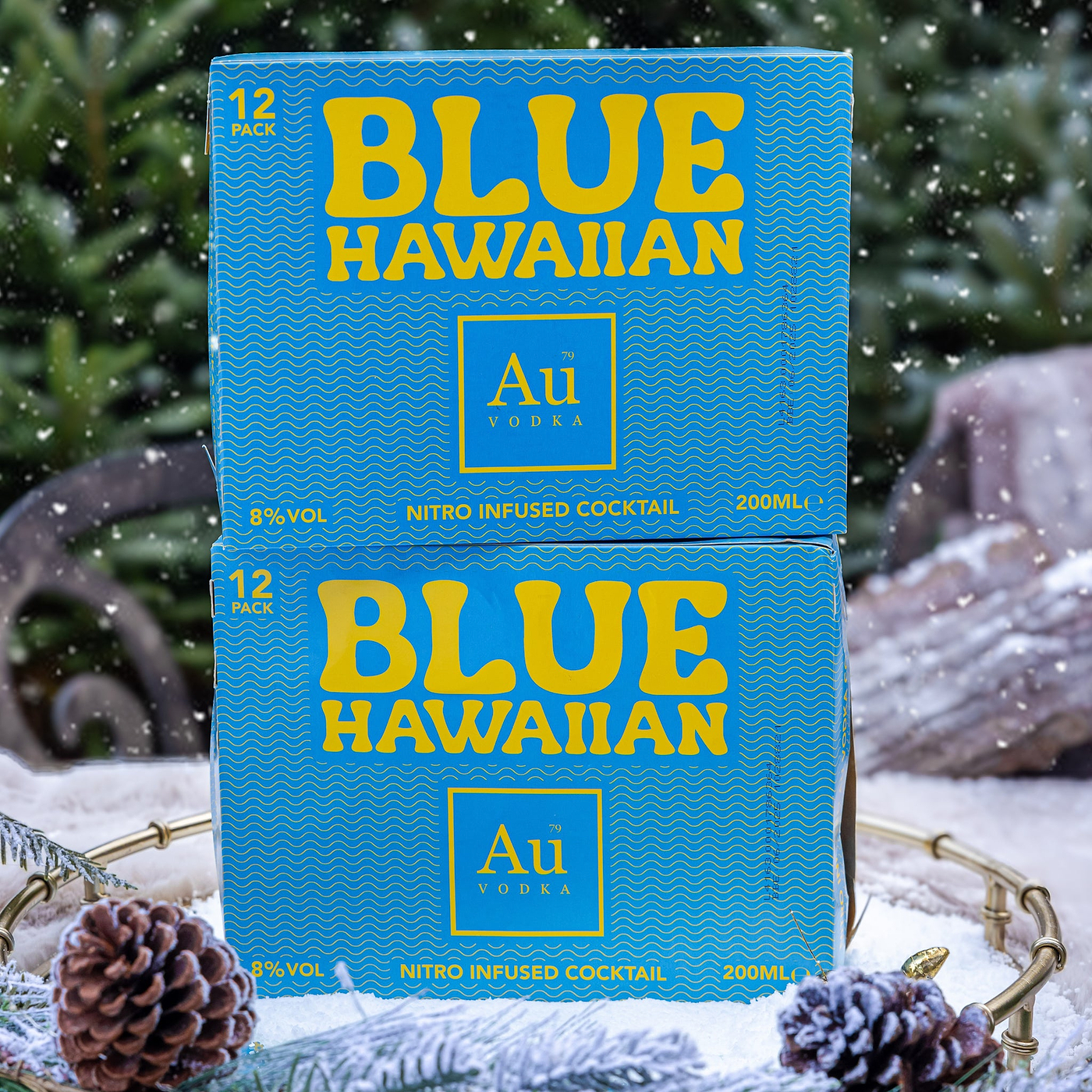 Au Blue Haiwaiian Cans - Au Vodka