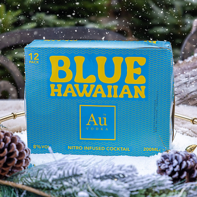 Au Blue Haiwaiian Cans - Au Vodka