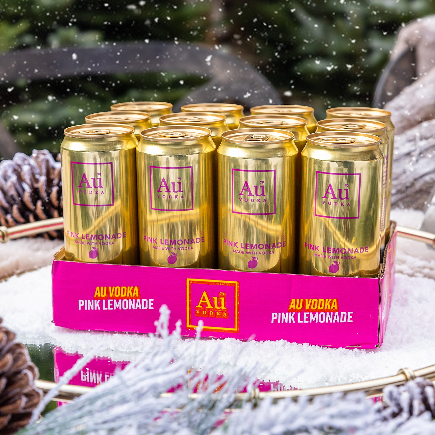 Au Pink Lemonade Cans - Au Vodka