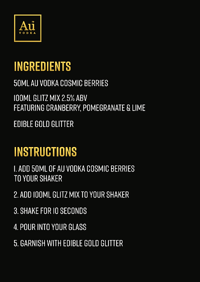 Au Vodka Monthly Cocktail Subscription