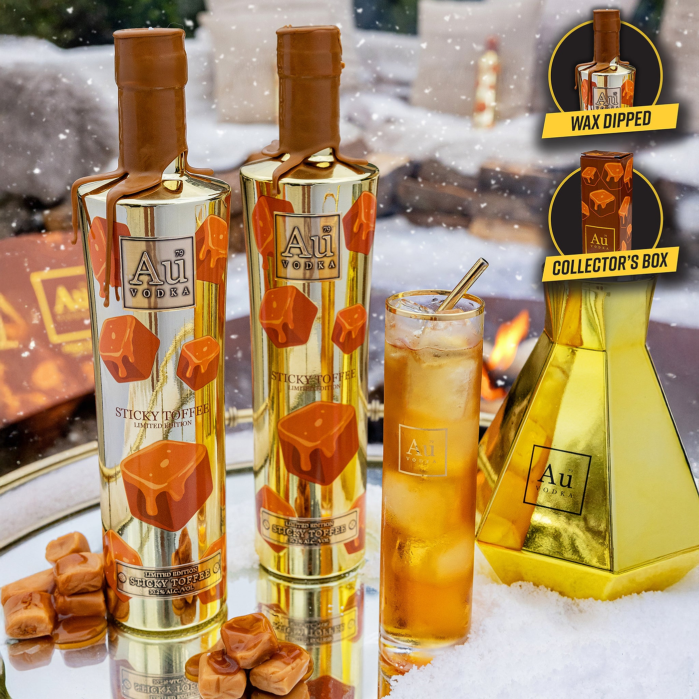 Au Vodka Limited Edition Wax Dipped Sticky Toffee 70cl