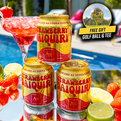 Au Vodka Case of 12 Cans & FREE Golf Ball + Golf Tee