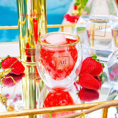 Au Vodka Limited Edition Strawberry Burst & Strawberry Glass