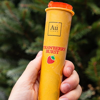 Au Vodka Strawberry Burst Ice Lollies - 12 Pack