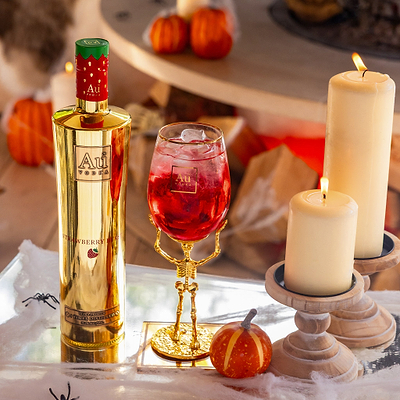 Au Vodka 70cl & Long Stem Skeleton Glass