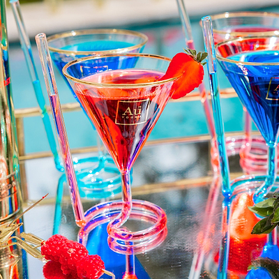 Au Strawtini Glass