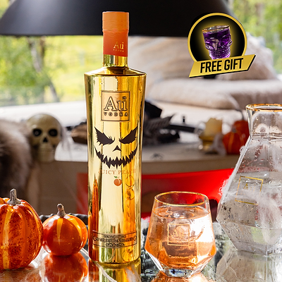 Au Vodka Any Halloween 70cl & FREE Skull Shot Glass