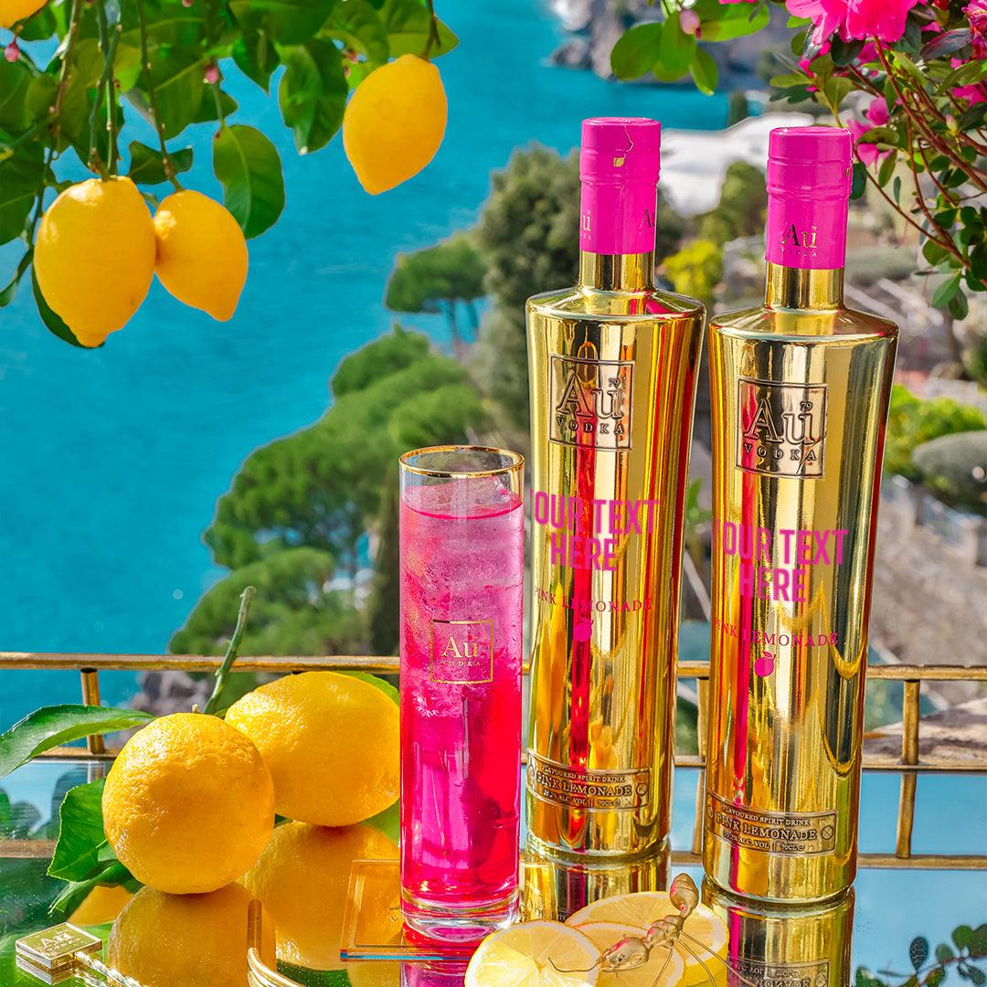 Personalised Au Vodka Pink Lemonade 70cl - Au Vodka