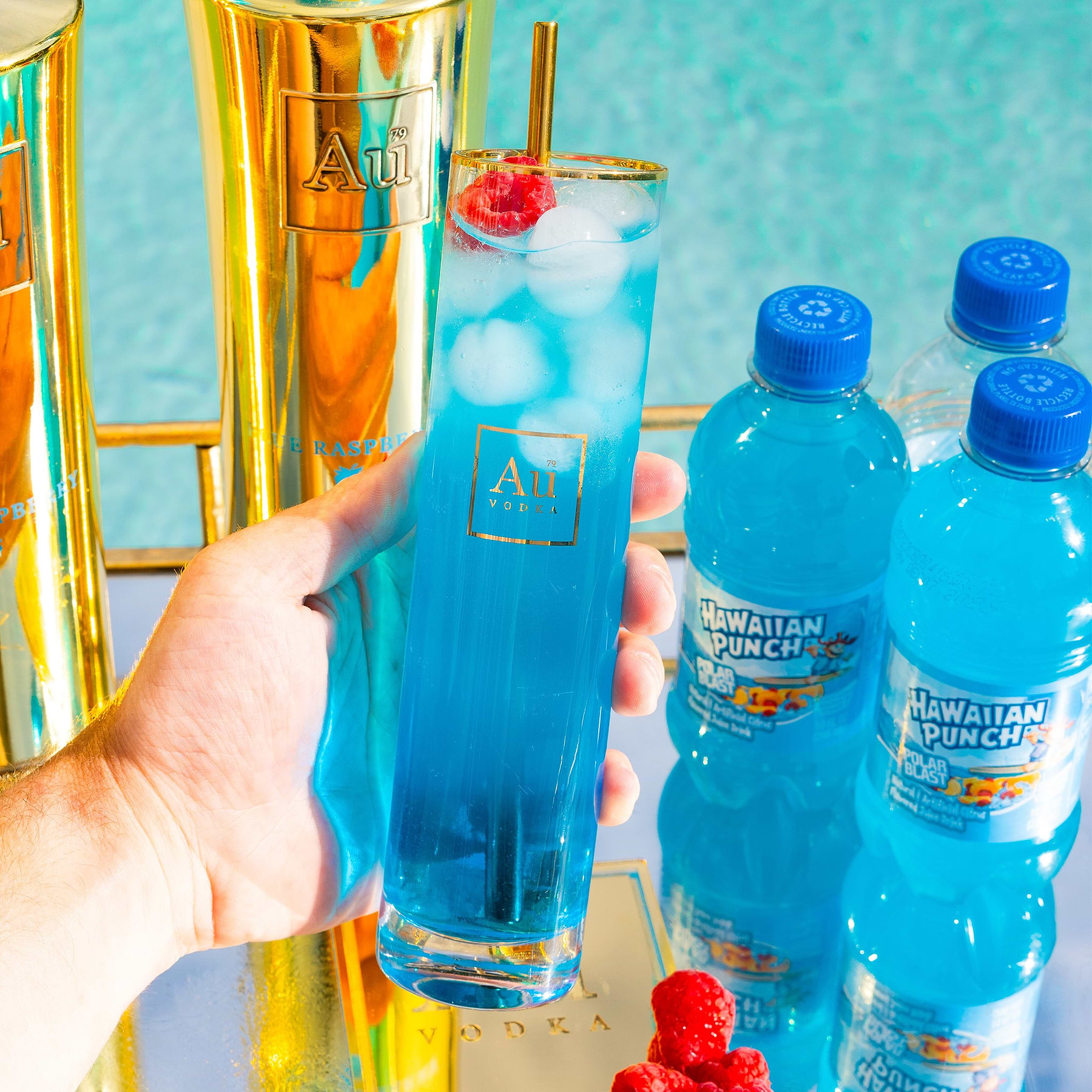 Blue Raspberry Vodka 70cl - Au Vodka