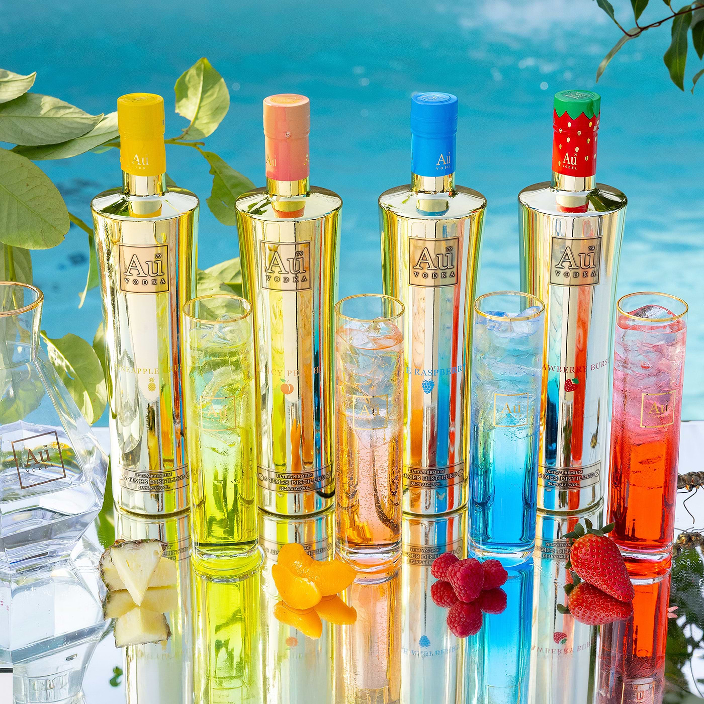 Au Vodka Summer Fruits Bundle - 4 Bottles