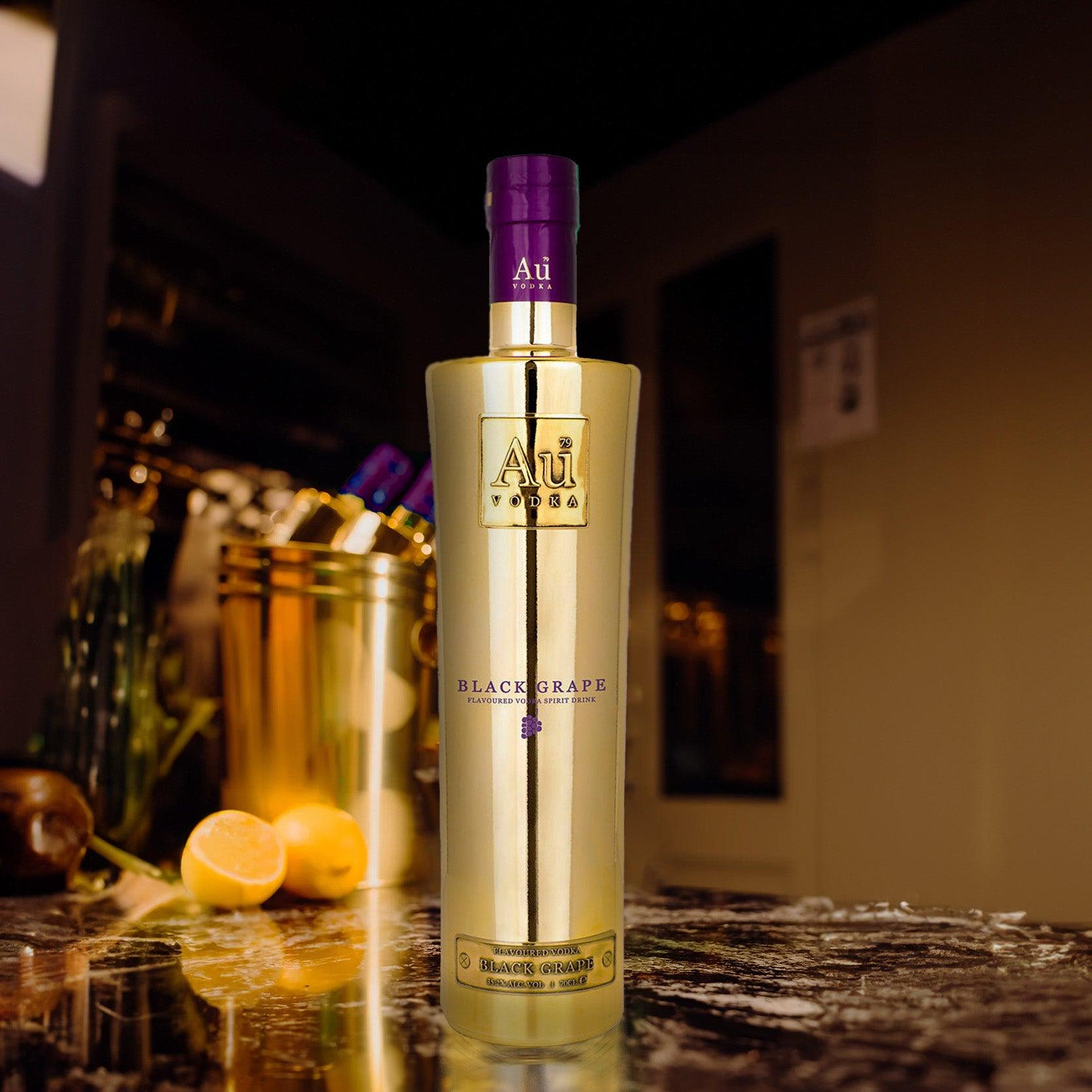 Personalised Au Vodka Black Grape 70cl