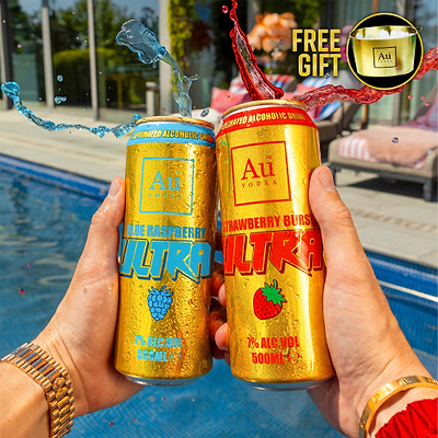 Au Vodka Ultra Cans & FREE Gift - Case Of 12