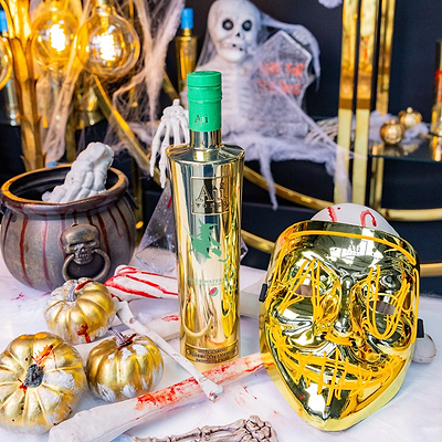 Special Edition Halloween Printed Bottle - Green Watermelon - Au Vodka