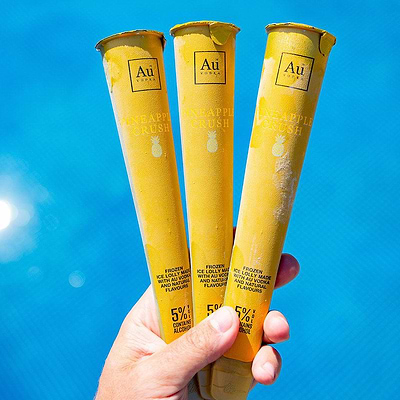 Au Vodka Pineapple Crush Ice Lollies - Au Vodka