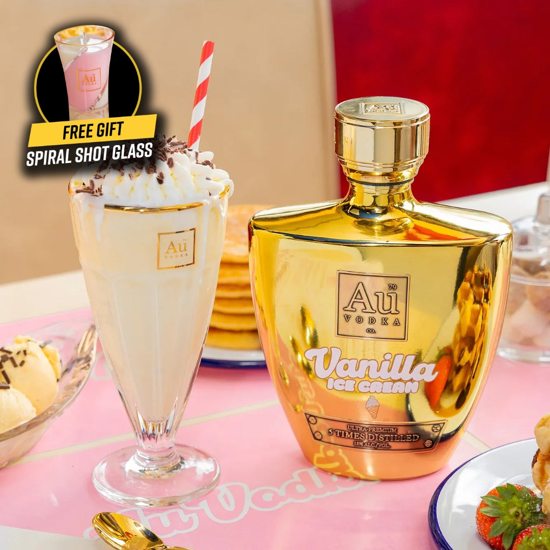 Au Vodka Vanilla Ice Cream 70cl & FREE Spiral Shot Glass