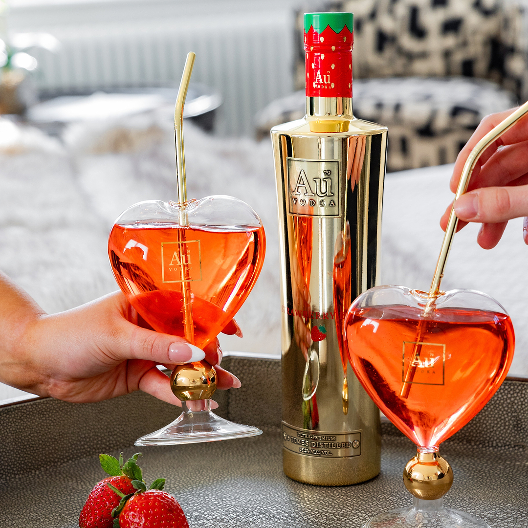 Au Vodka Heart Glass 5