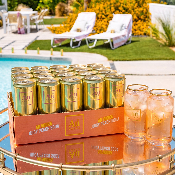Au Vodka Cocktail Cans & 2 FREE Can Glasses