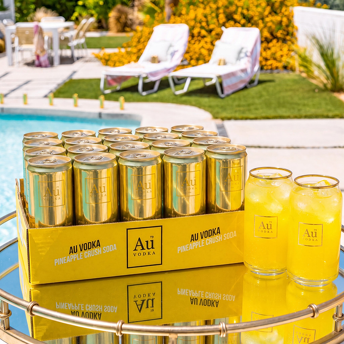 Au Vodka Cocktail Cans & 2 FREE Can Glasses