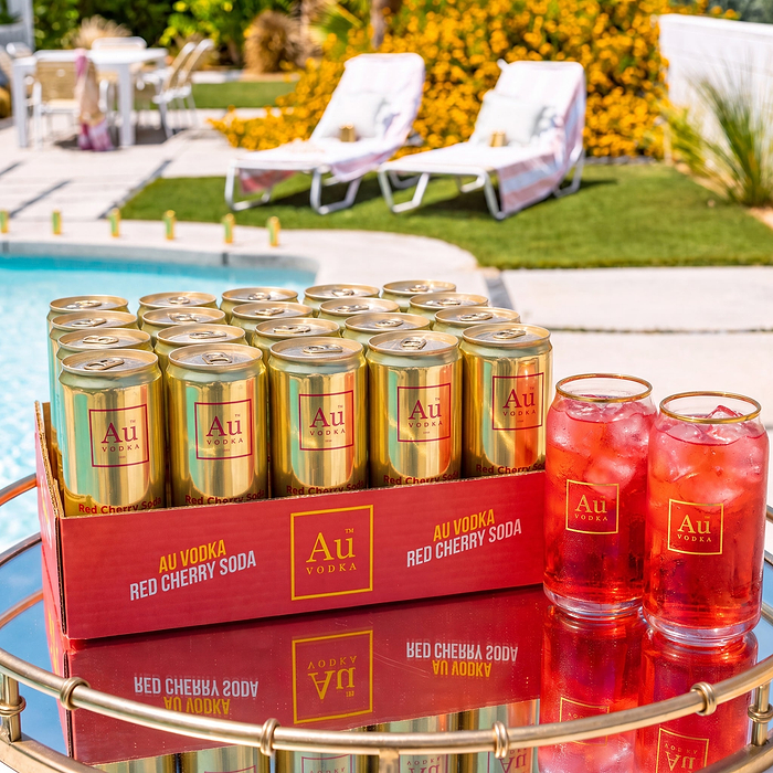 Au Vodka Cocktail Cans & 2 FREE Can Glasses