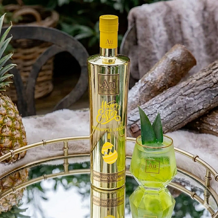Au Vodka Pineapple Crush Easter Printed Bottle