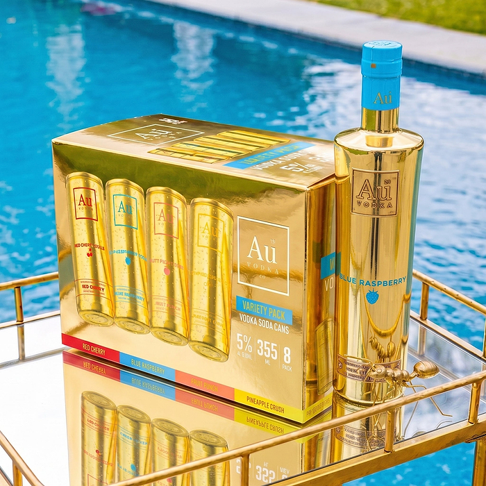 Au Vodka Bottle & Can Party Pack