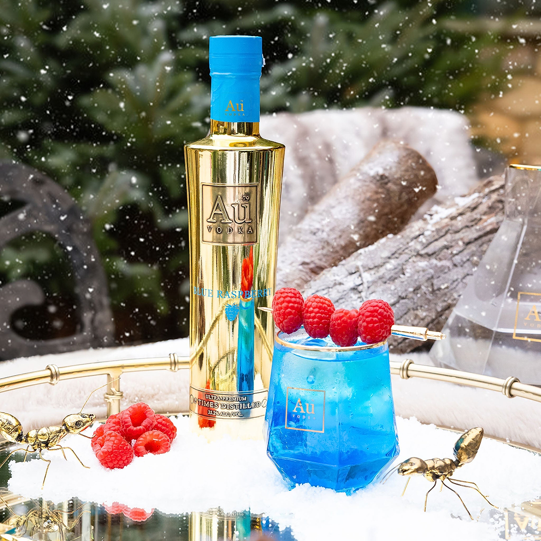 Au Vodka Blue Raspberry 375ml - 2