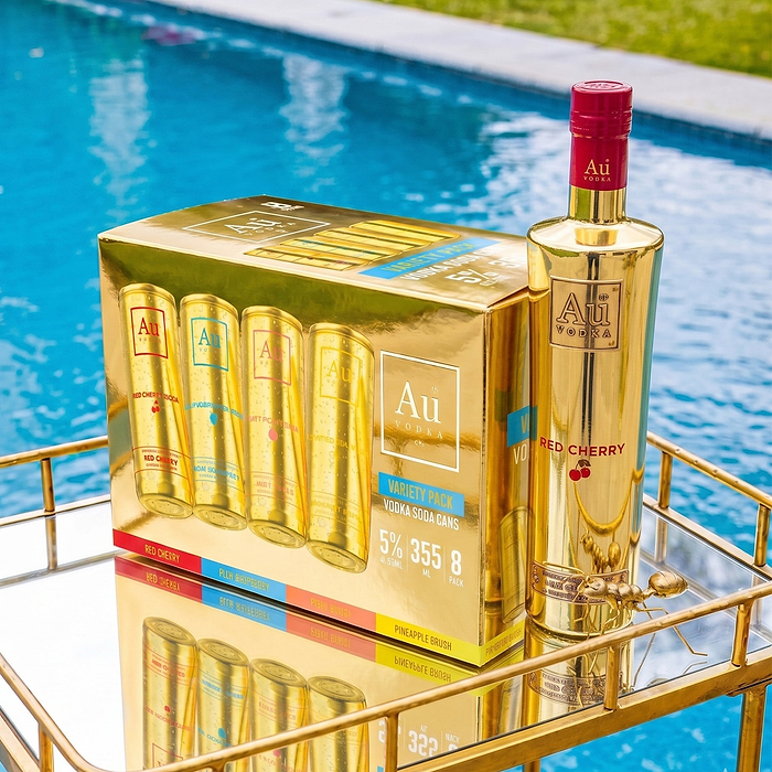 Au Vodka Bottle & Can Party Pack