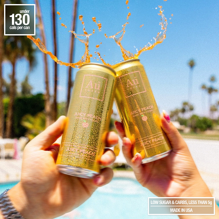 Au Vodka Juicy Peach Cocktail Cans - 24 Pack