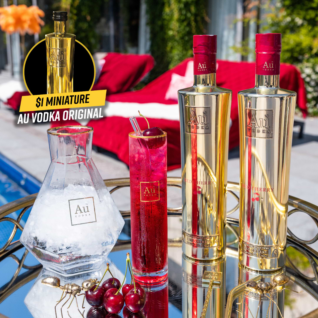 Au Vodka Red Cherry 700ml & $1 Miniature