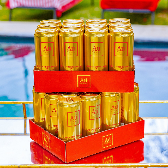 Au Vodka Red Cherry Cocktail Can - 24 Pack