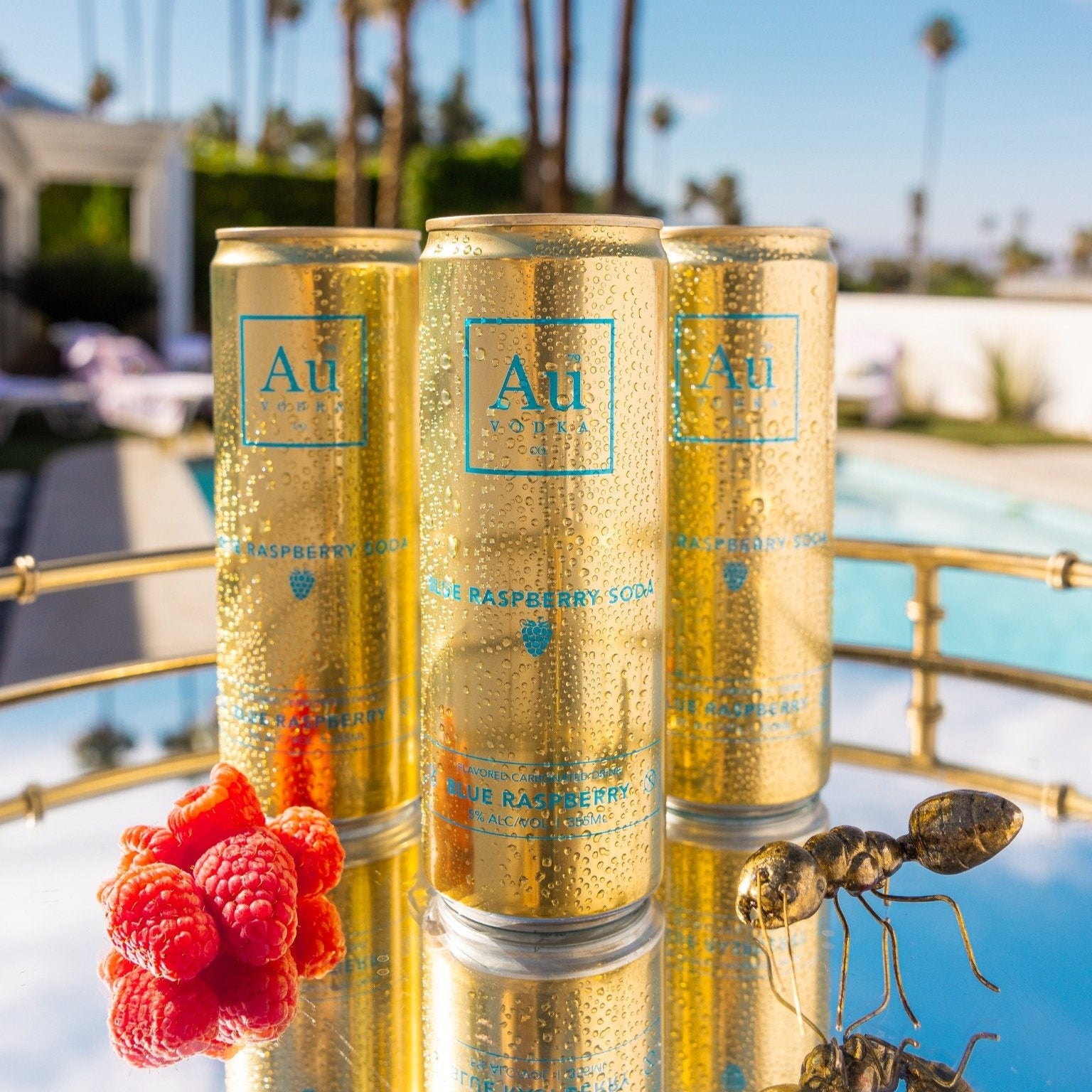 Au Vodka Blue Raspberry Pre-Mixed Cans