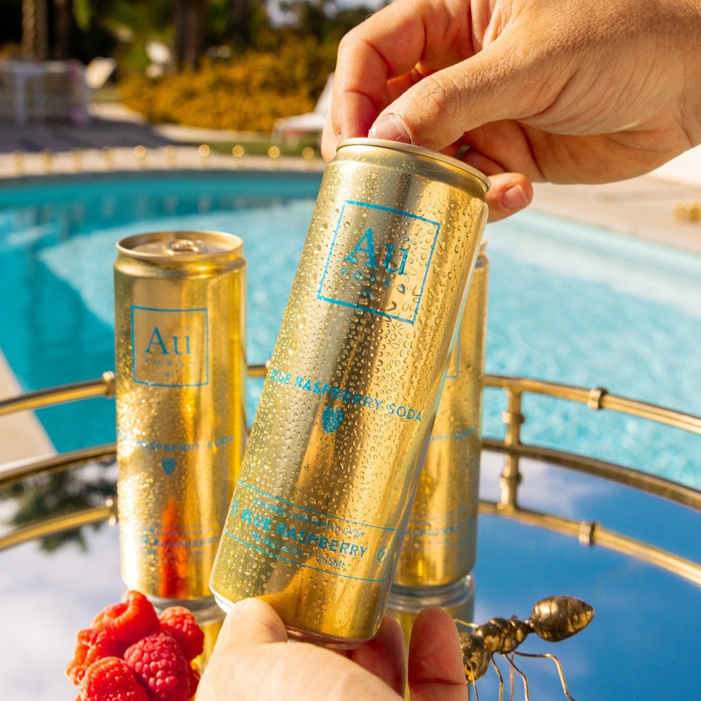 Au Vodka Blue Raspberry Pre-Mixed Cans