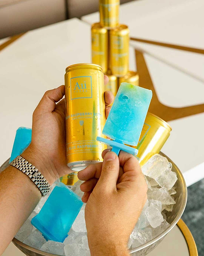 Blue Raspberry Soda Ice Lollies