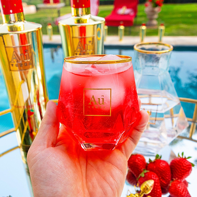 Au Diamond Cut Glass