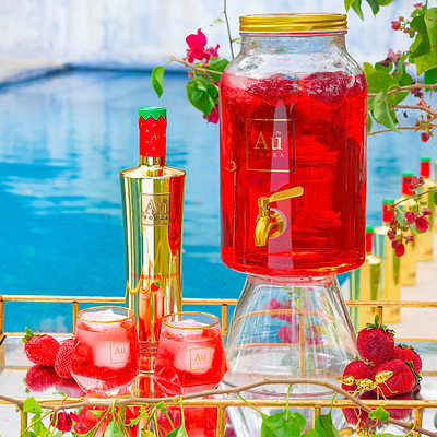 View Au Vodka Glass Cocktail Dispenser & 70cl