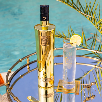 View Au Vodka 70cl & Highrise Glass