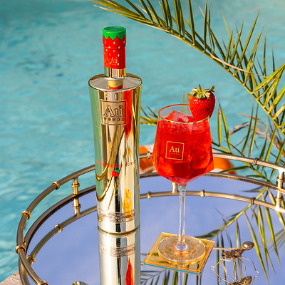 View Any Au Vodka 70cl & Long Stem Diamond Cut Glass
