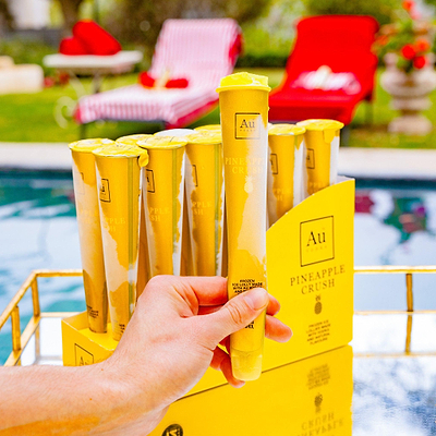 Au Vodka Pineapple Crush Ice Lollies - Au Vodka