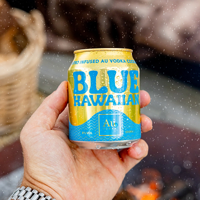 Au Vodka Blue Hawaiian Cocktail Can