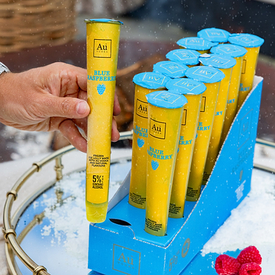 Au Vodka Blue Raspberry Ice Lollies