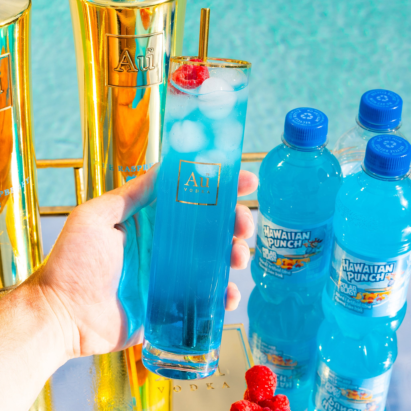 Au Vodka Blue Raspberry 70cl