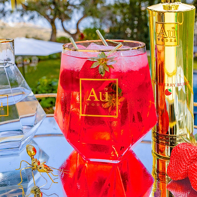 Au Vodka Strawberry Burst & Diamond Cut Fishbowl - Au Vodka