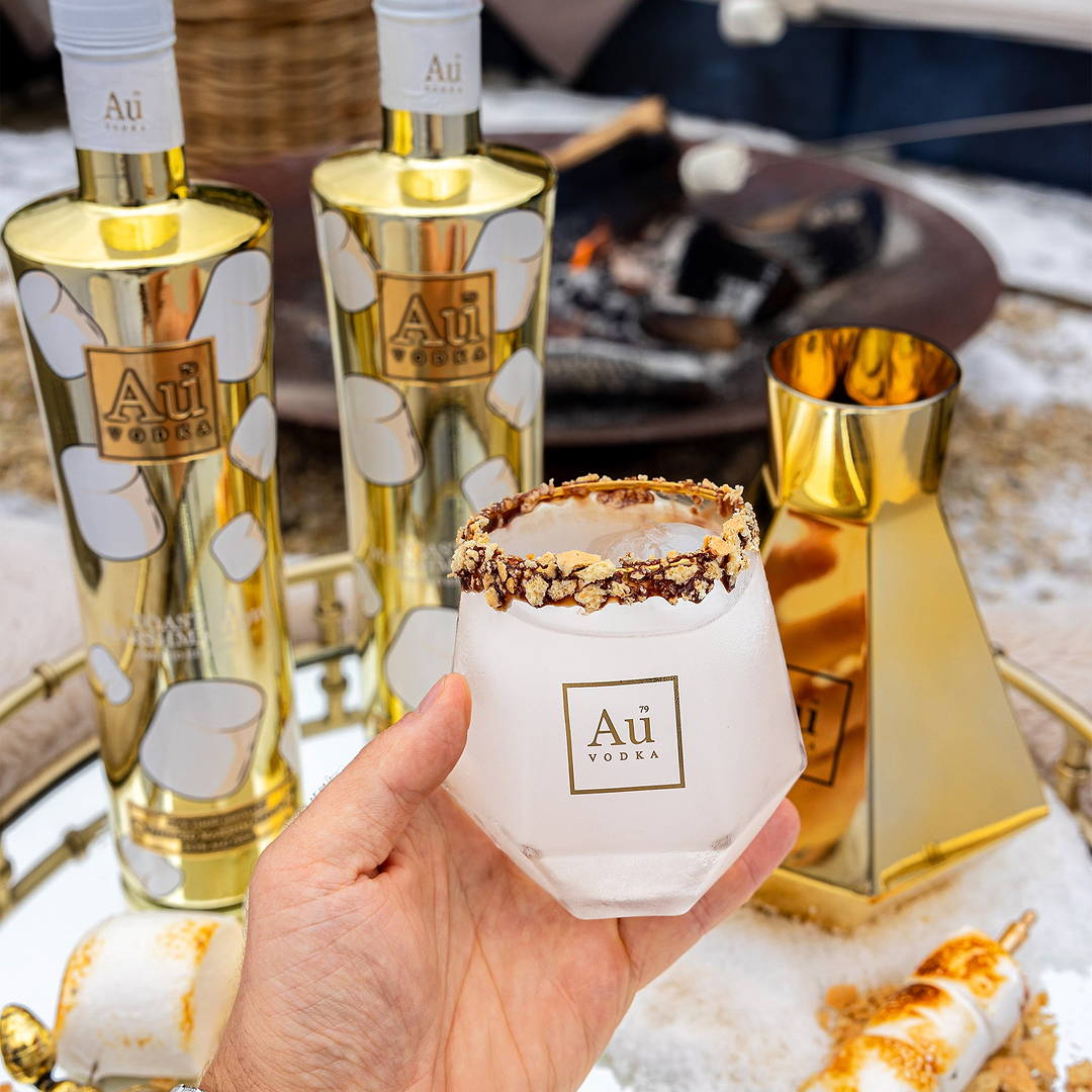 Au Vodka Toasted Marshmallow & Diamond Cut Glass