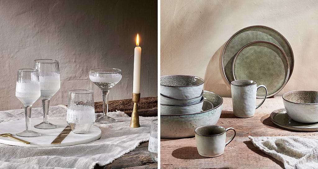 glassware and tableware