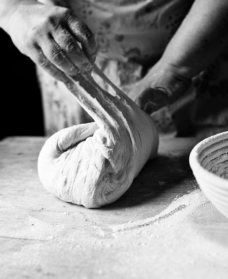 Kneading dough