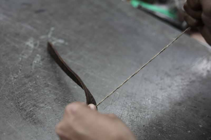 Leather Craftsman at work