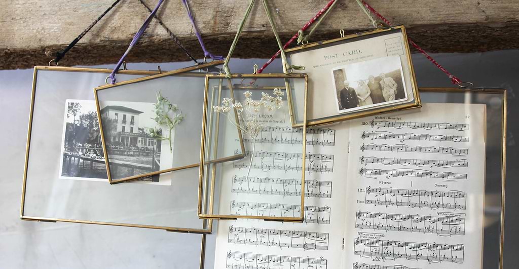Hanging Brass Photo Frames